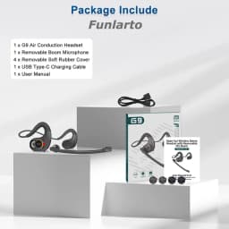 Wireless Headsets Bluetooth 5.3 Earphones Wireless Earpiece Business Headphones with Removable Microphone Open Ear Headphone New