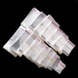 100Pcs Multiple Size Plastic Packaging Bags Self-adhesive Plastic Bag Ziplock Bag Jewelry Food Storage Bag Kitchen Package Bag