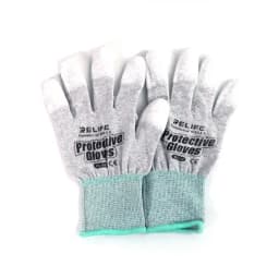 RELIFE RL-063 Anti-Static Gloves Non-slip ESD Electronic PU Insulation Coated Finger Protection for Phone Repair Working Gloves