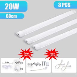Led Closet Lamp Under Cabinet Light 110V 220V Led Tube Lamp Bar 20W Kitchen Cabinet Led Tube Indoor Lighting For Bedroom Closets