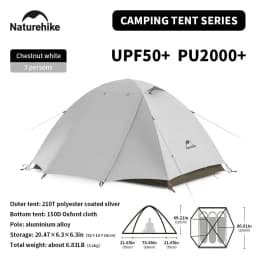 Naturehike Cloud River 2 3 Person Tent Double Layer Waterproof Camping Tents Ultralight Outdoor Large Vestibule Sun Shelter Tent