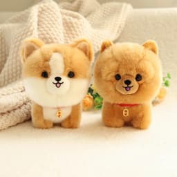 Lifelike Fluffy Dog Stuffed Toy Simulation Puppy Model Shiba Inu Corgi Husky Yorkshire Bichon frise Chow Chow Plush Doll Gifts