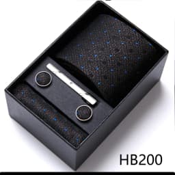 Top Grade Holiday Gift Box 7.5 CM Green Print Tie Pocket Squares Cufflink Set Gravatas Man Suit Accessories Fit Formal Party