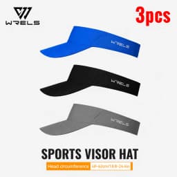 WRELS 1/2/3pcs Summer Sun Protection Empty Top Hat Breathable Sweat Absorbing Sun Visor Caps Outdoor Sport Running Tennis Caps