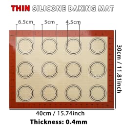 1PC Silicone Baking Mat for Oven, Thin 0.4mm, Reusable Non Stick Heat Resistant Bakeware Sheets Liner Baking Tools for Cookie