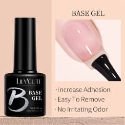 LILYCUTE 7ml Base Nowipe Top Coat Soak Off UV LED Gel Nail Polish Reinforcement Gel Semi Permanent Multifunction Gel Varnishes
