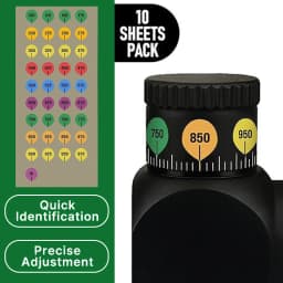 /5/10 Sheets Rifle Scope Turret Stickers, Rifle Scope Turret Tags For Long Range Shooting Hunting, Fit Most Scope Caps"