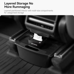 YZ For Tesla Rear Storage Box Model Y YL Juniper Tpe Center Control Seat Trash Can Organization Car Interior Accessories 2026