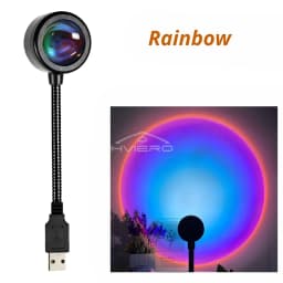LED Sunset Lamp Nightlight USB Projector Birthday Party Decoration Mood Lights Bedroom Living Room Wall Photography Multipurpose