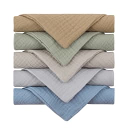 5PCS Soft Absorbent Gauze Cotton Baby Towels Wipe Face Cloths Towel Face Handkerchief Baby Bathing Feeding Washcloth