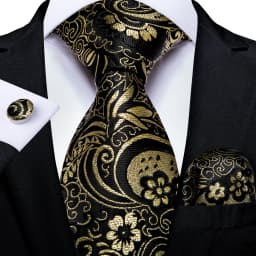 160cm Length Men's Tie Set Handkerchief Cufflinks Wedding Party Accessories Neck Ties Gift for Men Wholesale