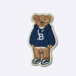 Cute Bear Embroidered Patches Iron on Sewing on Cartoon Patch for Clothing DIY Applique Decorative Emblem Accessories Stickers