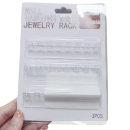 3 Pcs Adhesive Paste Wall Hanger Storage Jewelry Display Acrylic Jewelry Hooks Holder Storage Organizer Earring Necklace Hanger