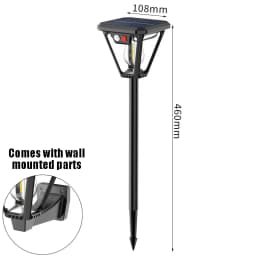 1/4 Pcs Solar Motion Sensor Light Outdoor Waterproof Lighting Dual Purpose Lawn Lamp and Wall Sconce for Garden or Porch