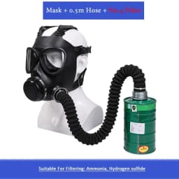 87 Black Full Gas Mask Multipurpose Natural Rubber Mask Painting Spray Pesticide Chemical Prevention Mask Work Safety Respirator
