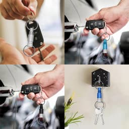 Dual Split Detachable Keychains Key Ring Quick Release Portable Metal Key Holder For Handy Outdoor Tool Accessories Mini Buckle