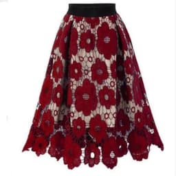 plus Size Lace A-Line Skirt High Waist Asymmetrical Women's Spring Summer Fashion Slimming Meat Covering Skirts