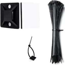 160pcs Zip Tie Mounts Self-Adhesive Backing Cable Organizer Management Clips Wall Anchors for Secure Wire Holding Light fixation