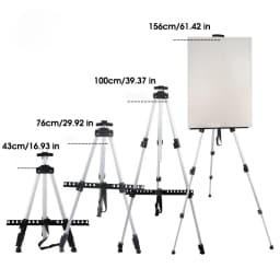 Portable Adjustable Metal Sketch Easel Sketch Drawing For Artist Art Supplies Stand Foldable Travel Easel Shelf With Bag Outdoor