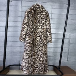 DEAT 2026 Winter Thick Leopard Print Faux Fox Fur Coat For Women Contrast Color High Quality Suit Collar Overcoat 11A06743