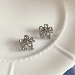 Metal Flower Mini Claw Clips for Women - Summer Bow Bangs Clips, Makeup Flyaway Fixing Tools, Shark Clips Hair Accessories