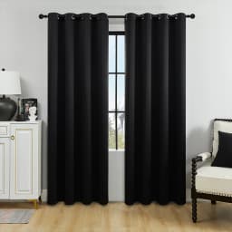 1Pc Solid Color Blackout Curtain,Room Darkening And Light Reducing Curtain, For Study Bedroom Kitchen Living Room Decor
