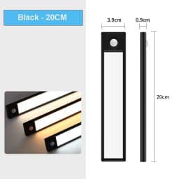 LED Night Light 20/30/40/50CM Motion Sensor Wireless USB Cabinet Night Light Wardrobe Lamp For Kitchen Cabinet Bedroom Wardrobe