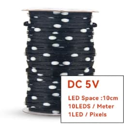 5V WS2811 3PIN Black Wire LED String Lights Dream Color RGBIC Addressable Individually Fairy Light Seed Pixels Light WS2812