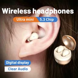Small Wireless Bluetooth Headphones, Side Sleeping Not Pressing Ear And Sports Invisible In Ear Noise Cancelling Earphones, Low Latency, Long Battery Life HiFi Bass 6D Sound Effect Sleep Earbuds For Android IOS, Surprise Birthday Gift