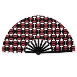 Anime U-Uchihaes Sasuke Japan Folding Hand Fan Custom Red Cloud Polyester Fabric Fan Novelty Summer Accessory Decorative Fans