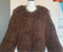 New Pattern Plus Size Dark Brown color Mongolia Sheep Fur Jacket Women Real Fur Jacket Female Winter Warm Outerwear