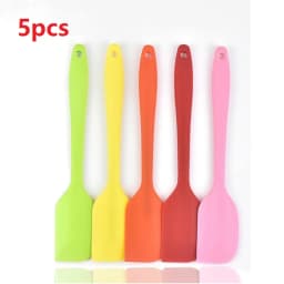 5/10/15/20PCS Random Color Silicone Spatulas Cream Spatula Cake Cream Scraper Baking Cake Tool Heat-resistant Seamless Scraper