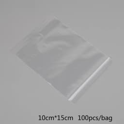 100pcs/bag 5*7/6*8/7*10/8*12/10*15/12*17cm Zipped Lock Reclosable Plastic Poly Clear Bags Bulk Jewelry Craft Accessory Packaging