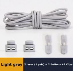 New1 Pair No Tie Shoelaces 1 Second Fast Round Plastic Lock Elastic Shoelace Suitable for All Sports Shoes Accessories Lazy Lace