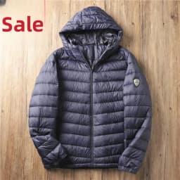 Lightweight Men's Casual Hooded down Jacket Short Pure Color Warm Cotton Coat Slim Fit Style Regular Thickness Spring Season