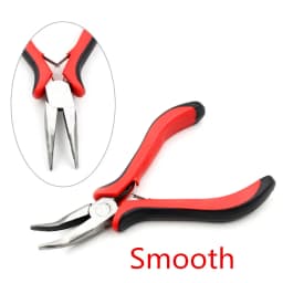 1 Piece Multi-function Stainless Steel Split Ring Opener Needle Nose Pliers Jewelry Making Hand Tool Black Red