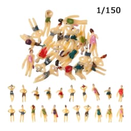 Mixed Color Pose Dollhouse Decorations 1:87 Train Scenery Model Building Passengers DIY Character Sit People Figures