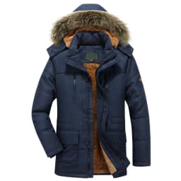 Winter Waterproof Fleece Hooded Parkas Men Solid Thick Warm Multi Pocket Safari Style Jackets Male Parka Outwear Coat Plus Size