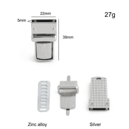 5/10/20PCS Metal Rectangle Press Push Lock For Handbags Bag Briefcase Spring Lock Snap Decorative Clasps Repair Kit Accessories