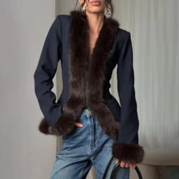 Tuularose Women's Plush Skirts 2-Piece Set  Autumn Winter Vintage Slim Shawl Top Straight Long Skirt Sets New Warm Female Suit