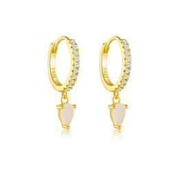 DPLAOPA 100% 925 Sterling Silver Water Drop Color Zircon Hoop Earrings 2024 Simple Advanced Fine Gift Jewelry For Women