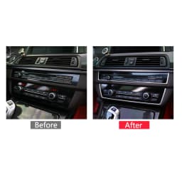 Car Styling Console Multimedia AC CD Panel Decoration Frame Cover Trim Strip Sticker For BMW 5 Series F10 F11 F18 Accessories