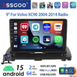 ESSGOO 9" Android 15 For Volvo XC90 2004-14 Wireless Carplay Android Auto Car Stereo Radio GPS NAVI WIFI SWC RDS USB FM BT Wifi