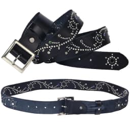 3.8CM Cowhide High Quality Genuine Leather Inlaid Diamond Punk Belts for Men Needle Buckle Jeans Cowboy Waist Belt Luxury