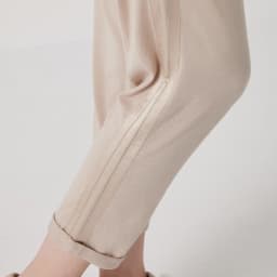 BC1101 Luxury Women's Silk Blend Merino Wool Pants High Quality Long Trousers 30% Silk 70% Wool Wear