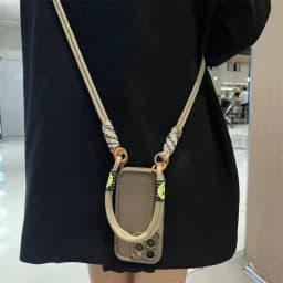 Crossbody Lanyard Silicone Phone Case For iphone 17 Air 16E 16 15 14 13 12 11 Pro Max Plus Soft Back Cover