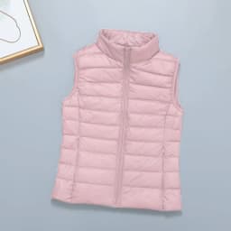 Slim Women Down Vests Spring Autumn Ultra Light Coat Sleeveless Duck Down Coat Stand-up Collar Waistcoat Portable Vest Female