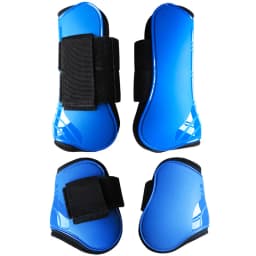1 Set Horse Leg Guard PU Neoprene Protective Boots Adjustable Horse Splint Boots Leg and Support for Training Riding Jumping