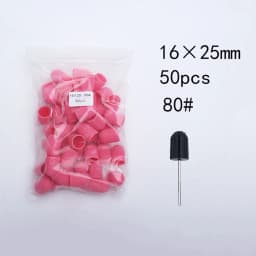50PCS Green Nail Sanding Caps Bands With Rubber Drill Polishing Nail Art Rotating Remove Burrs Manicure Pedicure Accessory Tool