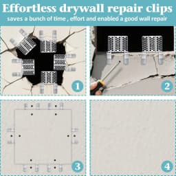 Drywall Repair Clips Wall Patch Kit with Screws for 1/2 Inch Sheetrock Professional Drywall Hole Repair Solution for DIY Repair